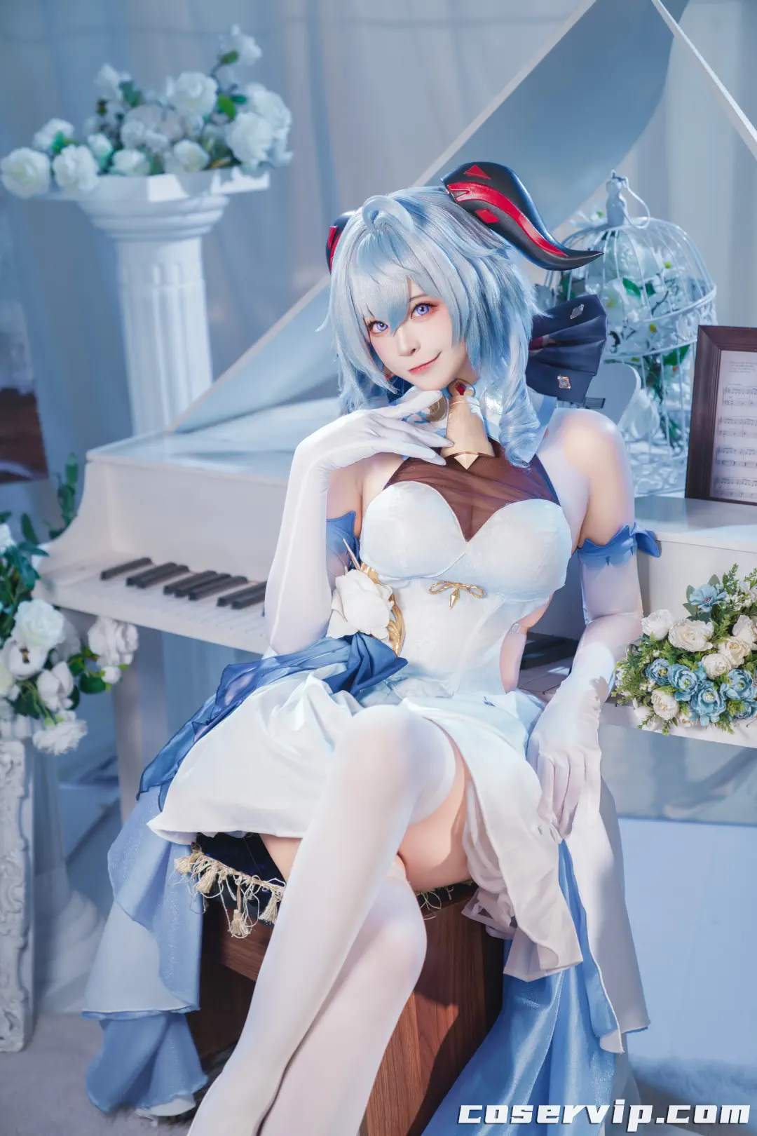 【冉冉不甜v】NO.001 原神 甘雨 白礼服 [39P-559MB]插图2