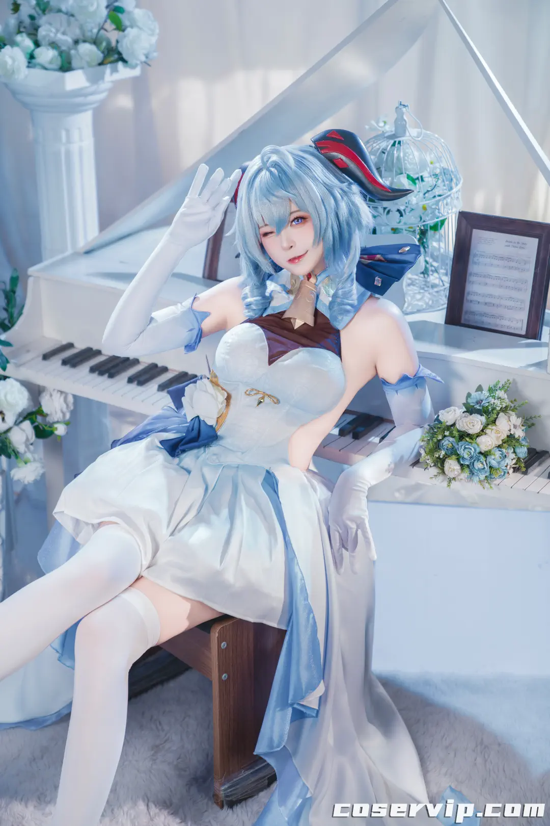 【冉冉不甜v】NO.001 原神 甘雨 白礼服 [39P-559MB]插图1