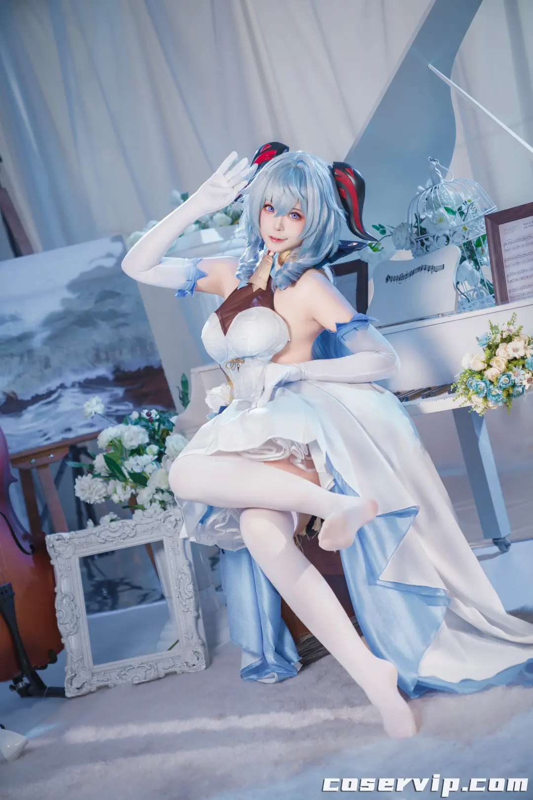 【冉冉不甜v】NO.001 原神 甘雨 白礼服 [39P-559MB]插图3