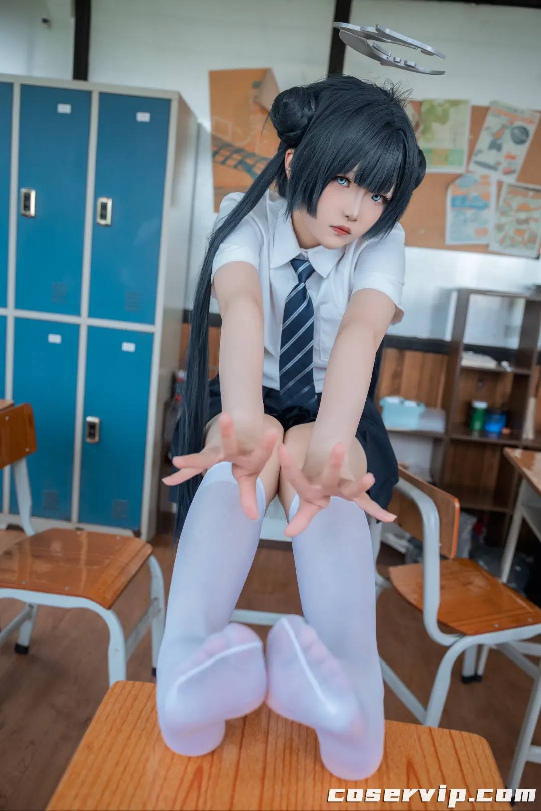 【炸虾球耶呜】NO.001 蔚蓝档案 妃咲 制服 [44P-412MB]插图6