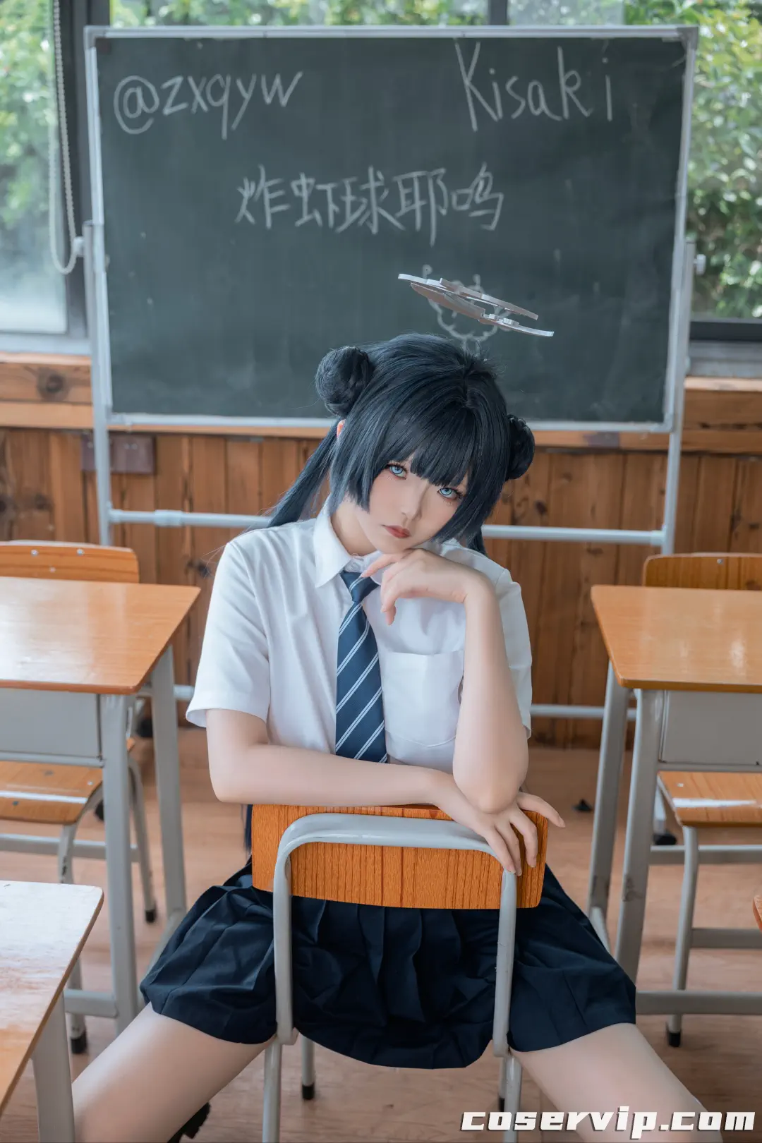 【炸虾球耶呜】NO.001 蔚蓝档案 妃咲 制服 [44P-412MB]插图1