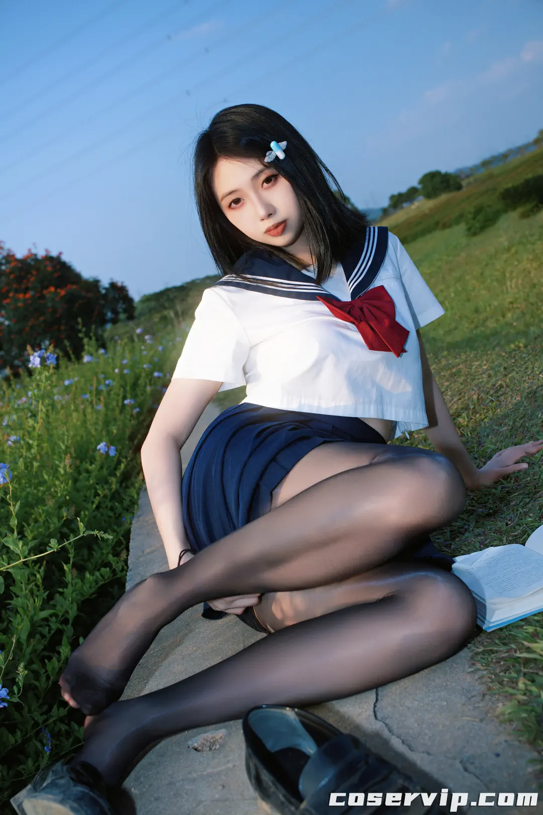 【七只红豆】NO.001 红豆蓝花jk [39P-495MB]插图7